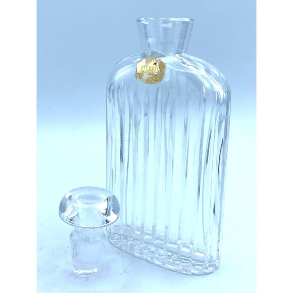 Atlantis Whiskey Hand Blown Glass Decanter and  Stopper Sonnet 7 inches - Picture 3 of 8